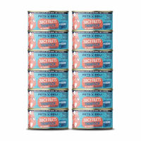 Produktbild von Pets Deli Nassfutter Juicy Filets für Katzen mit Thunfisch, Makrele und Shrimps getreidefrei ohne Zucker 12x70g - 12 x 70 g