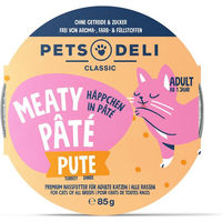 Produktbild von Pets Deli Nassfutter Meaty Paté Pute Senior getreidefrei monoprotein ohne Zucker 85g 36er Pack - 36 x 85 g