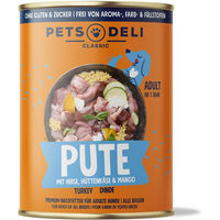 Produktbild von Pets Deli Nassfutter Pute für Hunde Adult getreidefrei und zuckerfrei 400g - 400 g