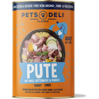 Produktbild von Pets Deli Nassfutter Pute für Hunde Adult getreidefrei und zuckerfrei 800g - 800 g