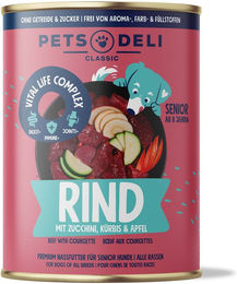 Produktbild von Pets Deli Nassfutter Rind für Hunde Adult getreidefrei und zuckerfrei 200g - 200 g