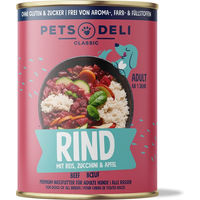 Produktbild von Pets Deli Nassfutter Rind für Hunde Adult getreidefrei und zuckerfrei 200g