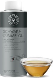 Produktbild von Pets Deli Premium Schwarzkümmelöl Nahrungsergänzung für Hunde Senior 250ml ohne Farb- und Aromastoffe - 250 ml