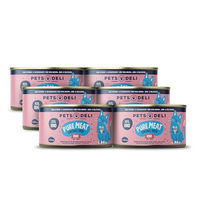 Produktbild von Pets Deli Pure Meat Katzen Nassfutter Rind Stückchen in Sauce Adult 6x200g getreidefrei Mono-Protein