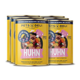 Pets Deli Senior Hunde Nassfutter Huhn mit Kartoffel, Ricotta & Birne, getreidefrei und glutenfrei, 6x400g - 6 x 400 g – Bild 1 von 1