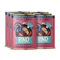 Produktbild von Pets Deli Senior Hunde Nassfutter Rind mit Zucchini, Kürbis & Apfel, getreidefrei, 6x400g - 6 x 400 g