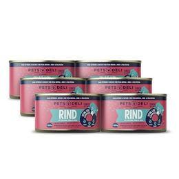 Produktbild von Pets Deli Senior Hunde Nassfutter Rind und Lachs getreidefrei glutenfrei ohne Zucker 6x200g - 6 x 200 g