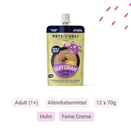 Pets Deli Silky Cream Katzen Nassfutter Huhn Getreidefrei und Ohne Zucker 12x70g - 12 x 70 g – Bild 1 von 4