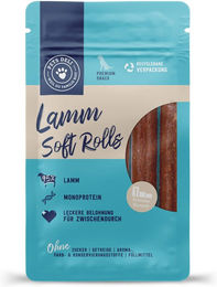 Produktbild von Pets Deli Snack Soft-Rolls Lamm Trockenfleisch für Hunde mit hohem Fleischanteil und Monoprotein 100g