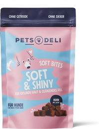Produktbild von Pets Deli Soft & Shiny Funktionssnack für Hunde Adult Huhn und Lachs mit hohem Fleischanteil 3x300g - 3 x 300 g