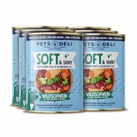 Produktbild von Pets Deli Soft & Shiny Hunde Nassfutter Wildschwein für Adult, getreidefrei und glutenfrei, 6x400g - 6 x 400 g