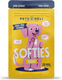 Produktbild von Pets Deli Softies Belohnungssnack Huhn für Hunde mit hohem Fleischanteil 90g - 90 g