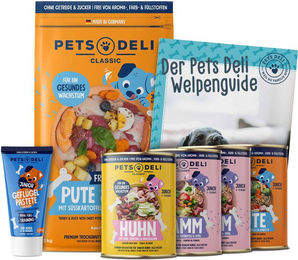 Produktbild von Pets Deli Starterbox Welpenzuwachs für Hunde mit Pute Lamm und Huhn ohne Farb- und Aromastoffe 4475g - 4475 g