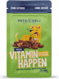 Produktbild von Pets Deli Veggie Vitaminhappen Belohnungssnack mit Banane und Karotte Vegan Hypoallergen 80g - 80 g