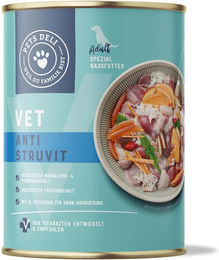 Produktbild von Pets Deli VET Anti Struvit Nassfutter für Senioren Hunde Huhn Getreidefrei und Glutenfrei 400g Dose - 400 g