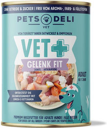 Produktbild von Pets Deli Vet Gelenk Fit Nassfutter für Senior Hunde mit Huhn getreidefrei und glutenfrei 400g Dose - 400 g