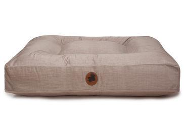 Produktbild von Pets Friendly 2.0 Hundebett Wechselbezug Eckig Taupe Größe S 80x60cm aus Viskose