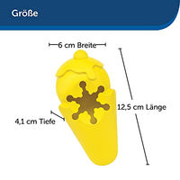 Produktbild von PetSafe Busy Buddy Eistüte Hundespielzeug aus Naturkautschuk Gelb Größe S zur Zahnpflege