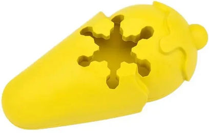 PetSafe Busy Buddy Frosty Cone Intelligenzspielzeug für Hunde aus Naturkautschuk Gelb M/L – Bild 1 von 4