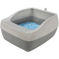 Produktbild von PetSafe Crystal Deluxe Katzentoilette offene Schalentoilette aus Kunststoff Grau - 1 Stk.