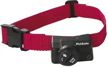 PetSafe Drahtloses Haustier-Eingrenzungssystem Hundezäunung mit wasserfestem Nylon-Halsband in Rot für alle Altersstufen und Größen – Bild 1 von 3