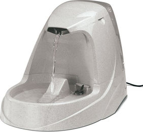 Produktbild von PetSafe Drinkwell Platinum Trinkbrunnen Set aus Kunststoff mit 3 Ersatzfiltern in Weiß und Grau - 5 l
