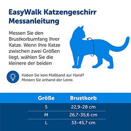 PetSafe Easy Walk Katzengeschirr mit elastischer Bungee-Leine Blau Größe L – Bild 1 von 6