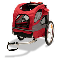 Produktbild von PetSafe Happy Ride Fahrradanhänger aus Aluminium in Rot/Grau - 1 Stk.