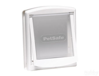 PetSafe Original 2-Way Haustiertür für Katzen in Weiß aus Kunststoff mit beidseitiger Öffnung und manueller Verriegelung – Bild 1 von 5