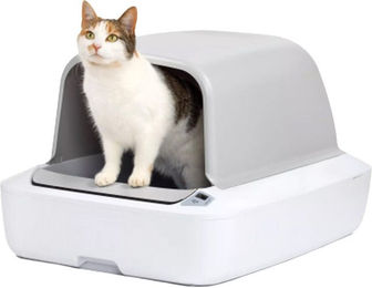 PetSafe ScoopFree Crystal Pro Selbstreinigendes Katzenklo aus Kunststoff in Weiß – Bild 1 von 4