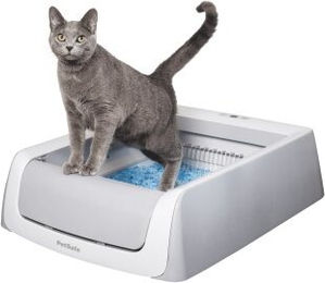 PetSafe ScoopFree selbstreinigende Katzentoilette aus Kunststoff in Weiß – Bild 1 von 2