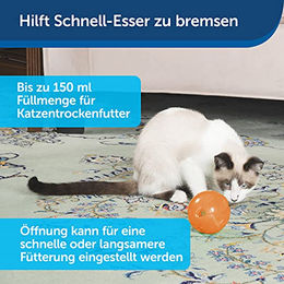 PetSafe SlimCat Interaktiver Futterball für Katzen in Orange aus Kunststoff - 150 ml – Bild 1 von 6