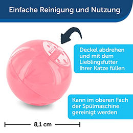 PetSafe SlimCat Interaktiver Futterball für Katzen in Rosa - 150 ml – Bild 1 von 7