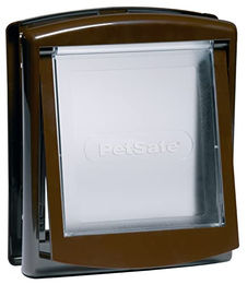 PetSafe Staywell Katzenklappe und Hundeklappe Original mit 2 Verschlussoptionen Größe M Braun - 1 Stk. – Bild 1 von 13