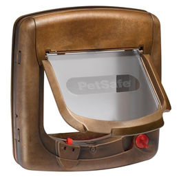PetSafe Staywell Magnetic 420 Katzenklappe mit Magnet-Schlüssel Braun - 1 Stk. – Bild 1 von 10