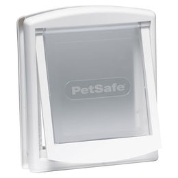 PetSafe Staywell Original Haustiertür Typ 740 Mittel Weiß mit beidseitiger Öffnung und manueller Verriegelung – Bild 1 von 8