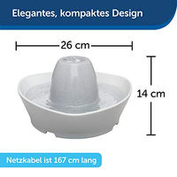 Produktbild von PetSafe Streamside Keramik-Trinkbrunnen für Katzen und kleine Hunde in Weiß