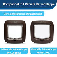 Produktbild von PetSafe Tunnelverlängerung für Katzenklappe XL aus Kunststoff Braun