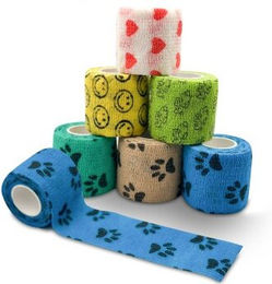 Petsation Bandagen Motiv Bunt aus Baumwolle für Gelenke Haut und Fell 6 Stück 5cm x 4,5m – Bild 1 von 3
