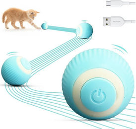 Petsation Elektrischer Katzenball Interaktives Katzenspielzeug aus Silikon Türkis – Bild 1 von 6
