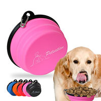 Produktbild von PETSATION Faltbarer Reisenapf für Hunde als Fress- und Trinknapf in Rosa 1000ml + 350ml - 2 x 1000 ml