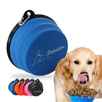 Produktbild von PETSATION Faltbarer Reisenapf für Hunde aus Silikon Blau 1000ml und 350ml - 2 x 1000 ml