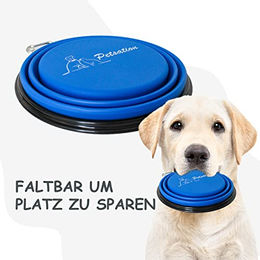 Petsation Faltbarer Reisenapf für Hunde aus Silikon Blau Klein - 350 ml – Bild 1 von 6