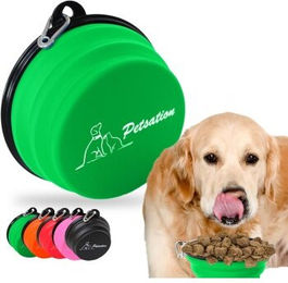 Petsation Faltbarer Reisenapf für Hunde aus Silikon Grün 350 ml – Bild 1 von 8