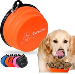 Petsation Faltbarer Reisenapf für Hunde aus Silikon Orange 2x 1000 ml - 2 x 1000 ml – Bild 1 von 9