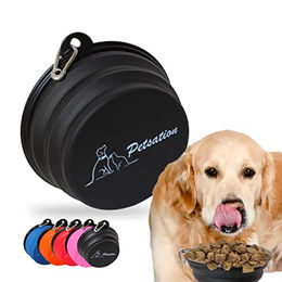 PETSATION Faltbarer Reisenapf für Hunde aus Silikon Schwarz 1000ml und 350ml - 2 x 1000 ml – Bild 1 von 6
