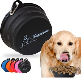 Petsation Faltbarer Reisenapf für Hunde aus Silikon Schwarz 1500 ml - 1500 ml – Bild 1 von 7