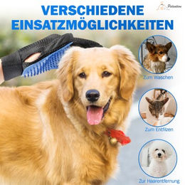 Petsation Fellpflege Set aus Silikon Massagehandschuh Rechts und Fusselroller für alle Tierarten und Felltypen – Bild 1 von 2