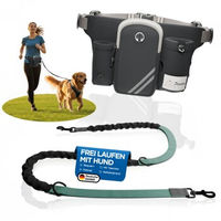 Produktbild von Petsation Joggingleine für Hunde mit Bauchgurt und Hüfttasche, reflektierend und stoßdämpfend, Nylon