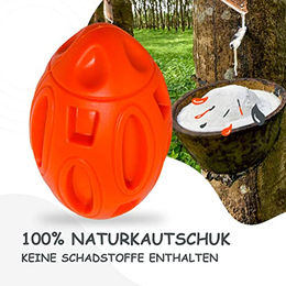 Petsation Kauspielzeug Ball aus Naturkautschuk für Hunde Orange – Bild 1 von 6